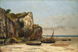 「ノルマンディーの海岸」（1872-75年）ギュスターヴ・クールベ