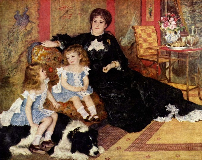「シャルパンティエ夫人と子どもたち」（1878年）ピエール＝オーギュスト・ルノワール