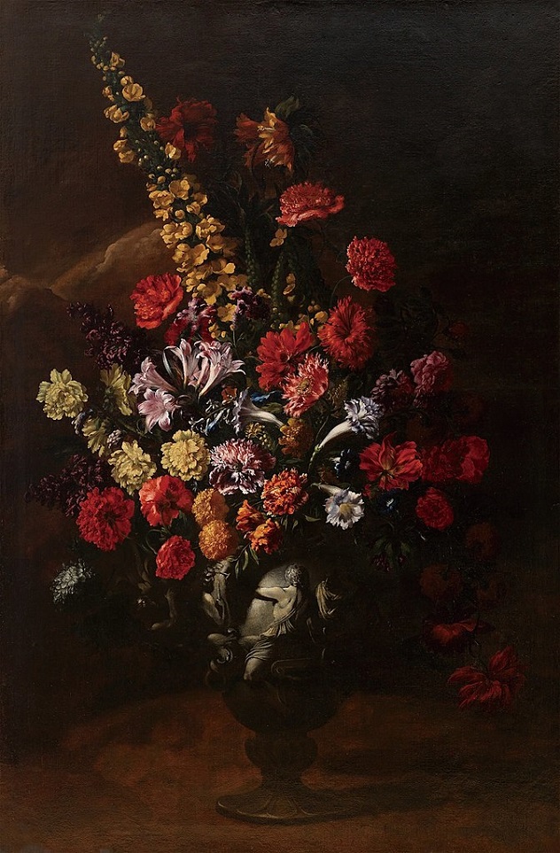 「花の静物」（1660年頃）パオロ・ポルポラ