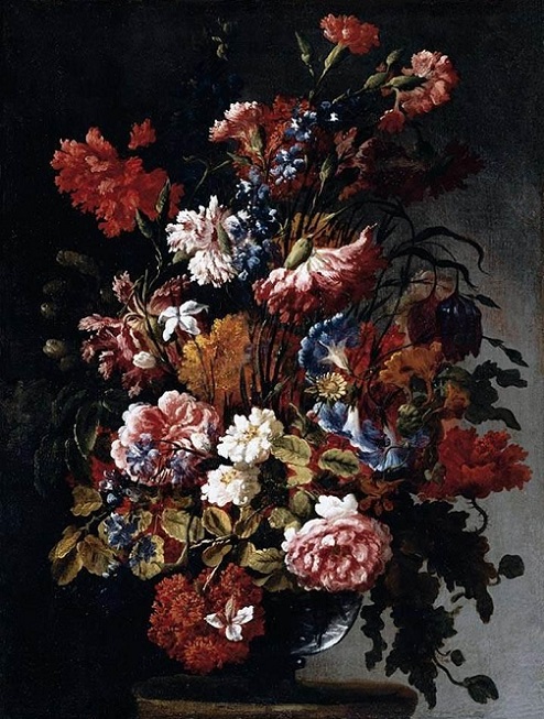 「花の静物」（1660年頃）パオロ・ポルポラ
