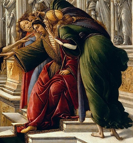 「アペレスの誹謗（detail）」（1494-96年頃）サンドロ・ボッティチェリ