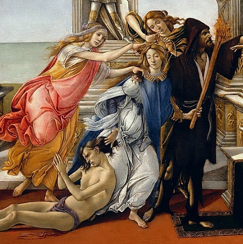 「アペレスの誹謗（detail）」（1494-96年頃）サンドロ・ボッティチェリ
