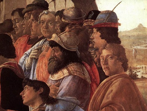 「東方三博士の礼拝（detail）」（1475年頃）サンドロ・ボッティチェリ