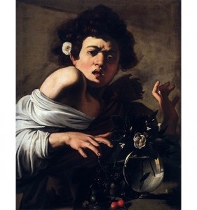 「トカゲに噛まれる少年」（1596年頃）カラヴァッジョ