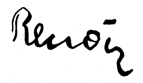 画家ルノワールのサイン（Signature）