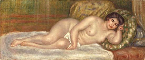 「横たわる裸婦（ガブリエル）」（1906年頃）ピエール＝オーギュスト・ルノワール