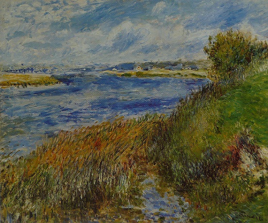 「シャンロゼーのセーヌ川」（1876年）ピエール＝オーギュスト・ルノワール