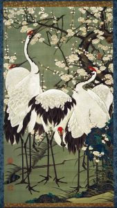 「梅花群鶴図」（1761‐1765年頃）伊藤若冲