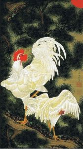 「老松白鶏図」（1757‐1760年頃）伊藤若冲