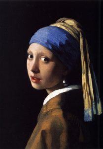 「真珠の首飾りの少女」（1665年）ヨハネス・フェルメール