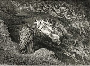 「Inferno Canto5（105－106）」（1857年）ギュスターヴ・ドレ