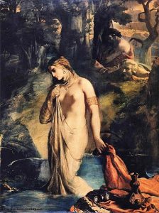 「水浴のスザンナ」（1839年） テオドール・シャセリオー