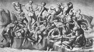 「ミケランジェロによる”カッシナの戦い”の下絵模写」（1542年頃）バスティアーノ・ダ・サンガッロ