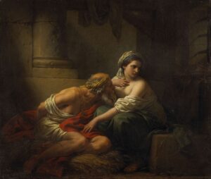 「ローマの慈愛（キモンとペロ）」（1782年頃）ルイ＝ジャン＝フランソワ・ラグルネ