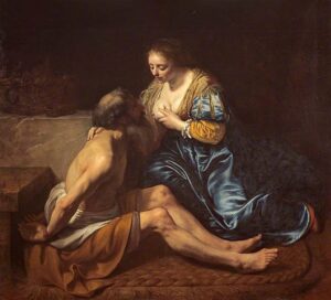 「ローマの慈愛（キモンとペロ）」（1633年）パウルス・モレールス
