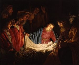 「Adoration of the Shepherds」（1622年頃）ヘラルト・ファン・ホントホルスト