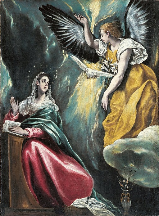「受胎告知」（1590‐1603年）エル・グレコ