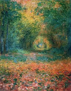 「サン＝ジェルマンの森の中で」（1882年）クロード・モネ