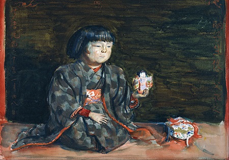 「麗子坐像」（1920年）岸田劉生