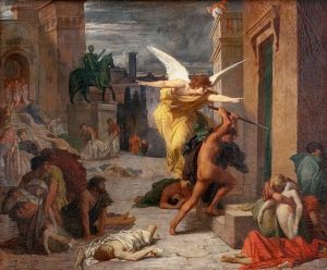 「ローマ市内のペスト」（1859年）ジュール＝エリー・ドローネー