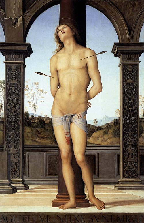 「聖セバスティアヌス」（1495年頃）ピエトロ・ペルジーノ