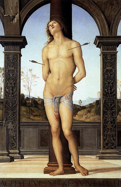 「聖セバスティアヌス」（1495年頃）ペルジーノ