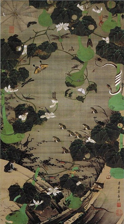 「池辺群虫図（動植綵絵）」（1761‐1765年頃）伊藤若冲
