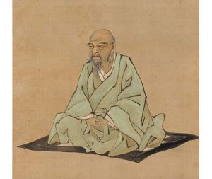 「伊藤若冲像」（1885年）久保田米僊