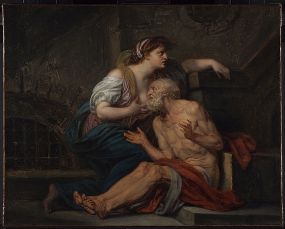 「Roman Charity」（1767年頃）ジャン＝バティスト・グルーズ