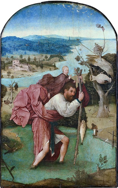 「聖クリストフォロス」（1450年頃）ヒエロニムス・ボス