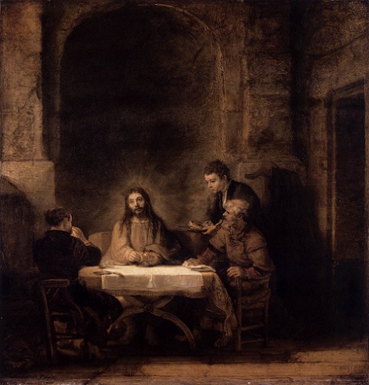 「エマオの晩餐」（1648年）レンブラント・ファン・レイン
