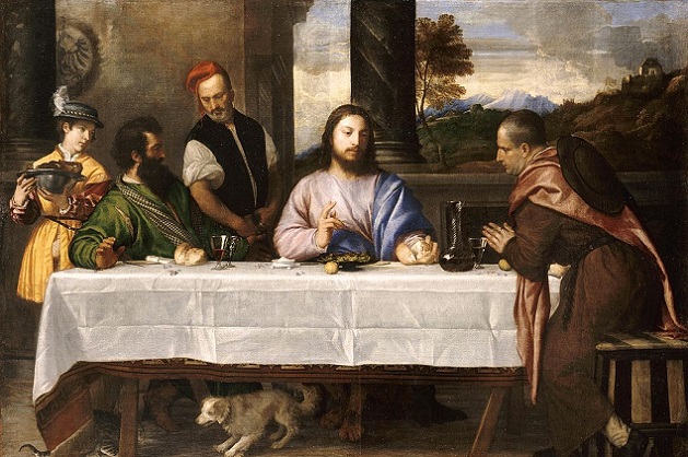 「エマオの晩餐」（1535年頃）ティツィアーノ・ヴェチェッリオ