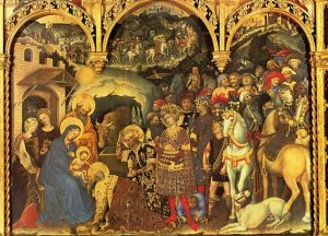「東方三博士の礼拝」（1423年）ジェンティーレ・ダ・ファブリアーノ