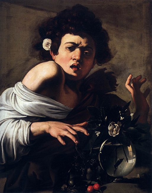 「トカゲに噛まれる少年」（1596年頃）ミケランジェロ・メリージ・ダ・カラヴァッジョ