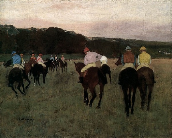 「ロンシャンの競走馬」（1873‐1875年）エドガー・ドガ