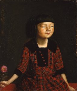 「麗子八歳洋装之図」（1921年9月27日）岸田劉生