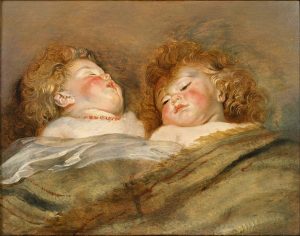 「眠る二人の子ども」（1612‐1613年頃）ペーテル・パウル・ルーベンス