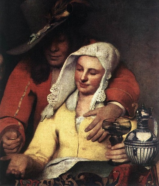 「取り持ち女（detail）」（1656年）ヨハネス・フェルメール