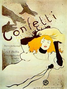 「コンフェッティ」（1894年）アンリ・ド・トゥールーズ＝ロートレック