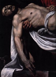 「キリストの埋葬（detail）」（1602年）カラヴァッジョ