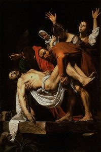 「キリストの埋葬」（1602年）ミケランジェロ・メリージ・ダ・カラヴァッジョ