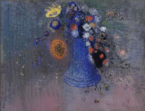「青い花瓶の花」（1904年頃）オディロン・ルドン