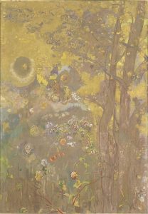 「黄色い背景の樹」（1900‐1901年）オディロン・ルドン