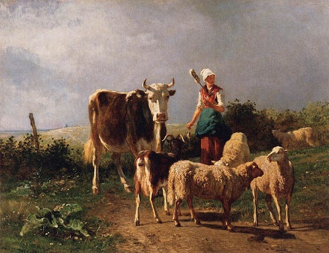 「小さな群れ」（1860年）コンスタン・トロワイヨン