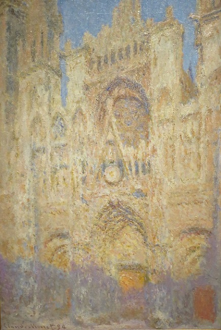 「ルーアン大聖堂：西面、陽光」（1894年）クロード・モネ