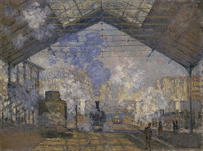 「サン＝ラザール駅」（1877年）クロード・モネ