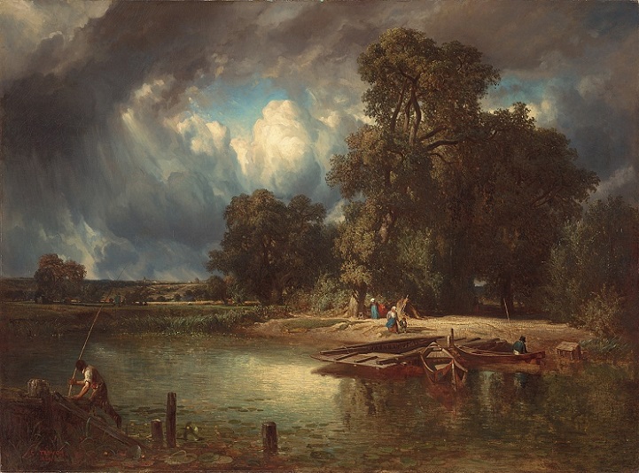 「嵐の接近」（1849年）コンスタン・トロワイヨン