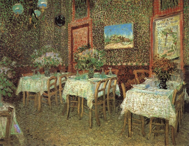「レストランの内部」（1887年夏）フィンセント・ファン・ゴッホ