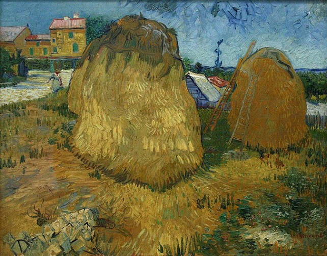 「プロヴァンスの干し草の山」（1888年）フィンセント・ファン・ゴッホ