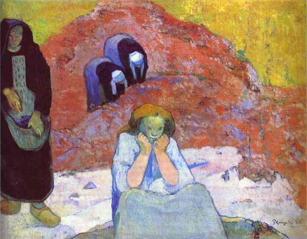 「アルル、ぶどうの収穫（人間の悲劇）」（1888年）ポール・ゴーギャン